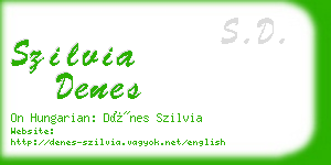 szilvia denes business card